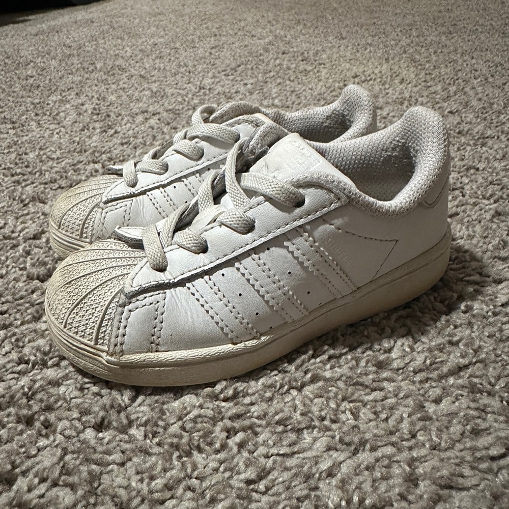 Adidas Kids White Sneakers